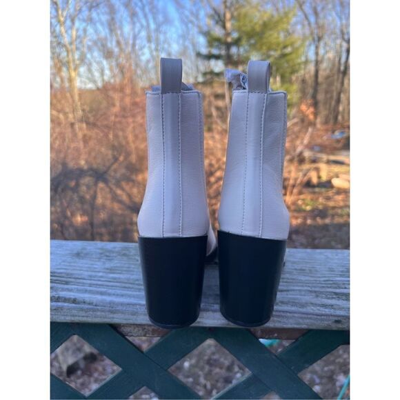 Nasty Gal Off White Pointed Toe Heeled Boots Sz 4 NWB - Picture 4 of 10